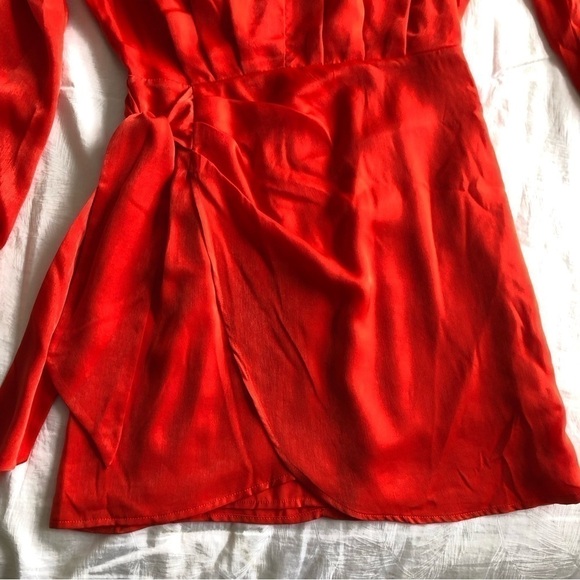 FINDERS Keepers Nightlife Satin Wrap Dress - Picture 10 of 13